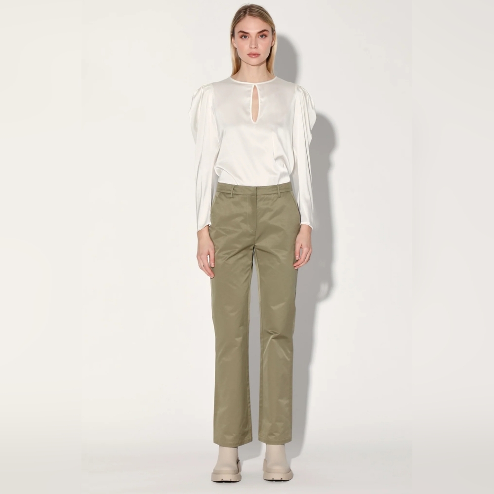 Walter Baker Sterling Full Length Flare Pant Classic Army Size 2 $168